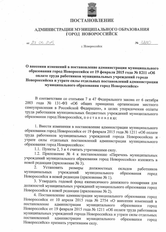 Постановление администрации владимирской